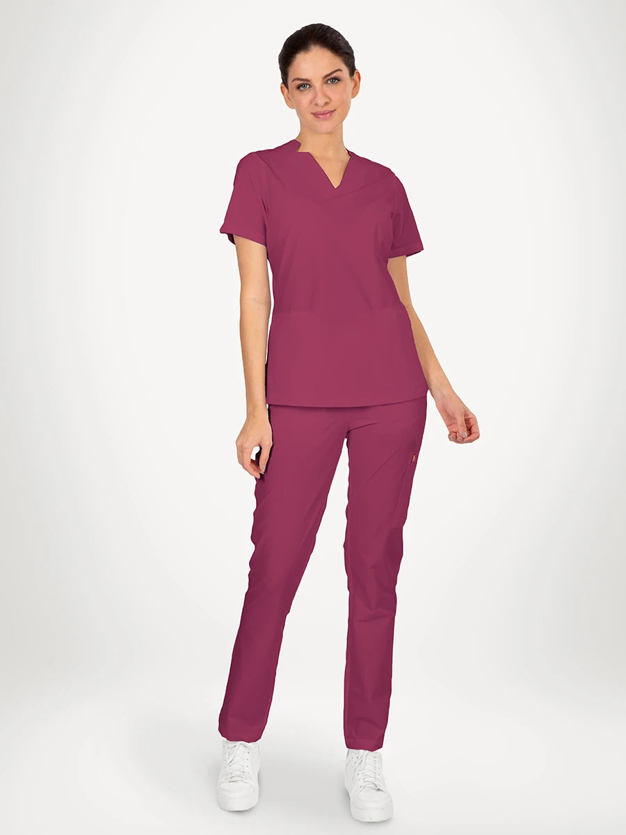 Scrub Médico Antifluido Mujer, Ruby