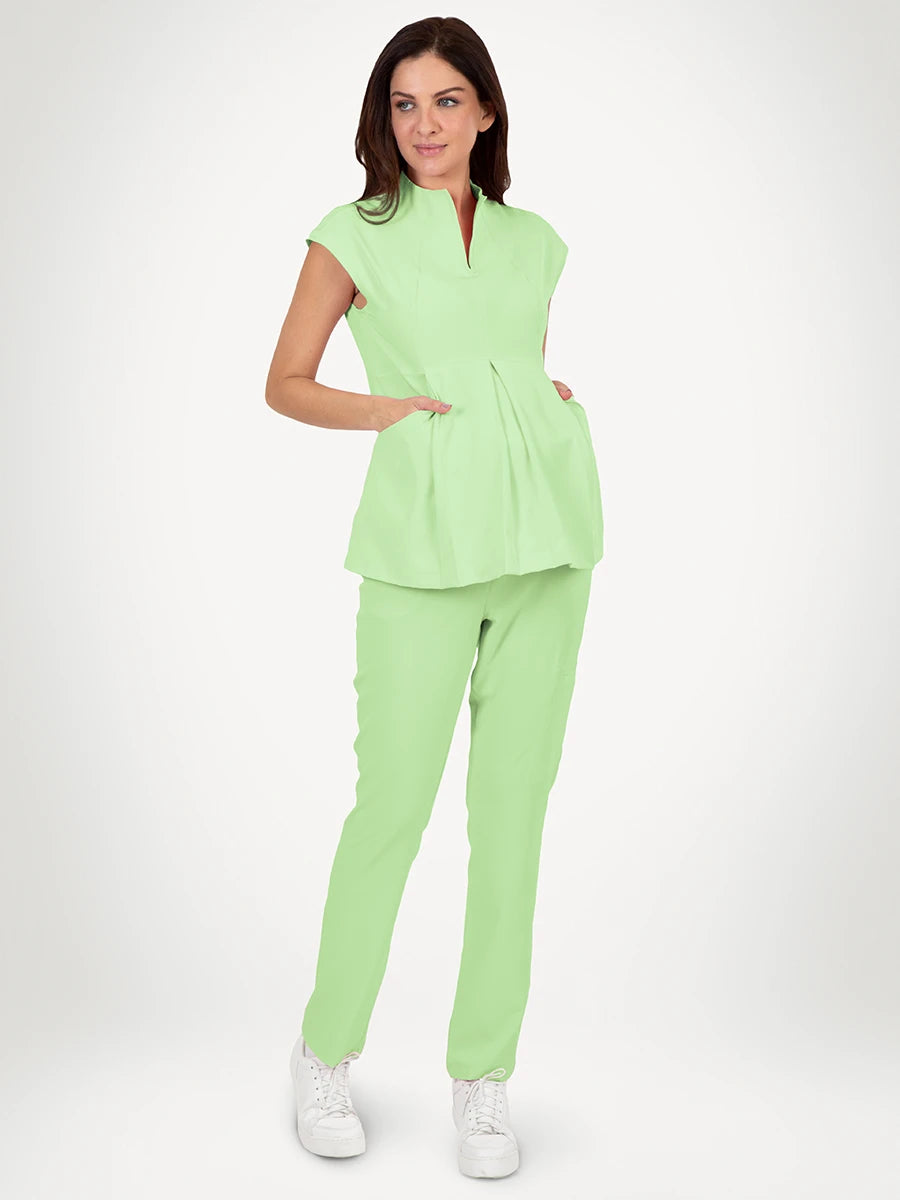 Scrub Médica Antifluido Maternidad Mujer, Pearl