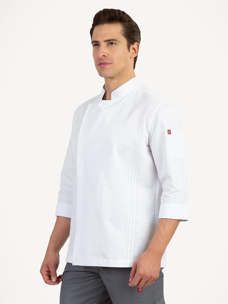 Filipina Chef Hombre con alforzas manga 3/4
