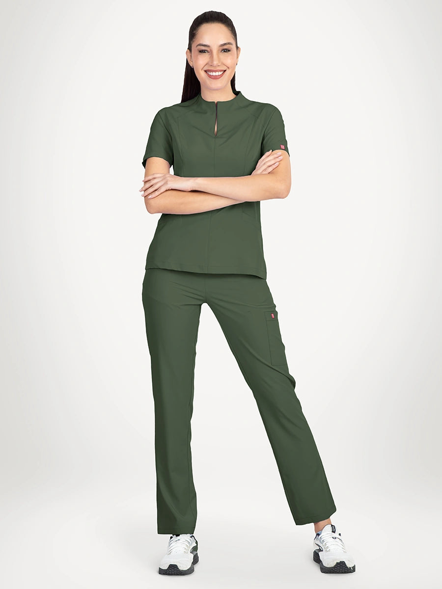 Scrub Médica Antifluido Mujer, Garnet