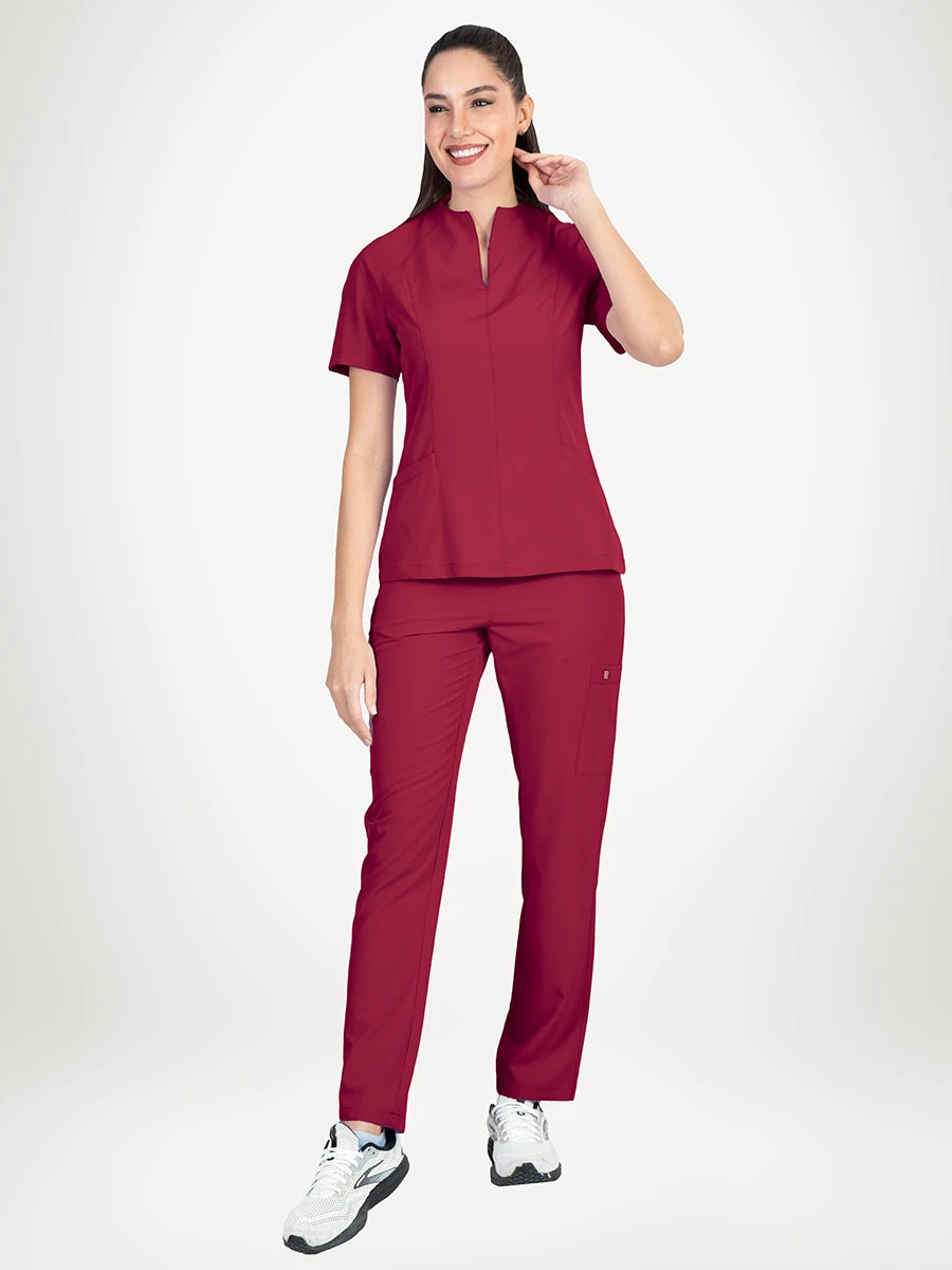 Scrub Médica Antifluido Mujer, Garnet