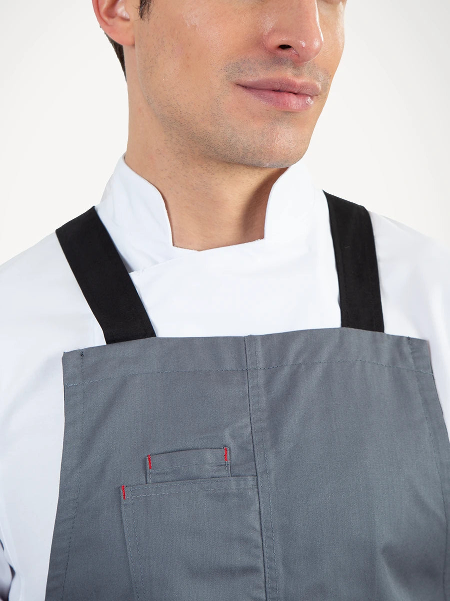 Mandil Doble Chef con bolsas Unisex
