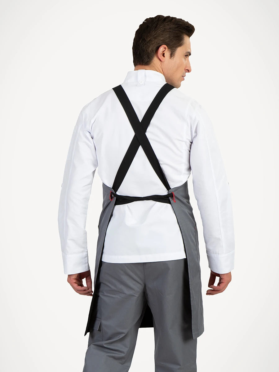 Mandil Doble Chef con bolsas Unisex