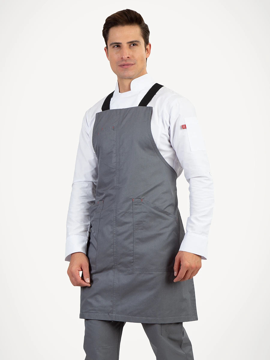 Mandil Doble Chef con bolsas Unisex