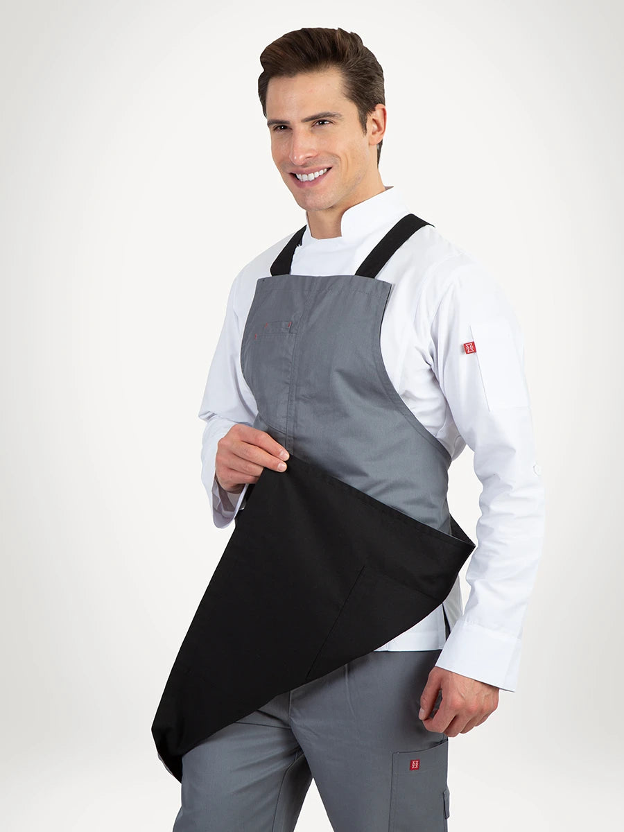Mandil Doble Chef con bolsas Unisex