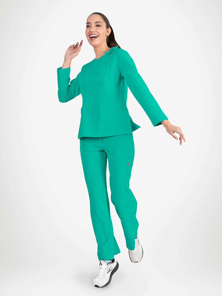 Scrub Médico Antifluido Mujer Manga Larga