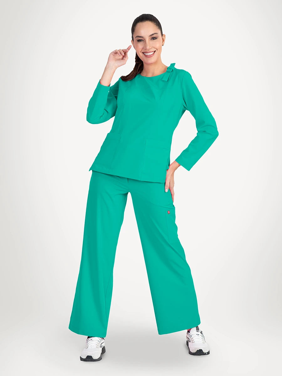 Scrub Médico Antifluido Mujer Manga Larga