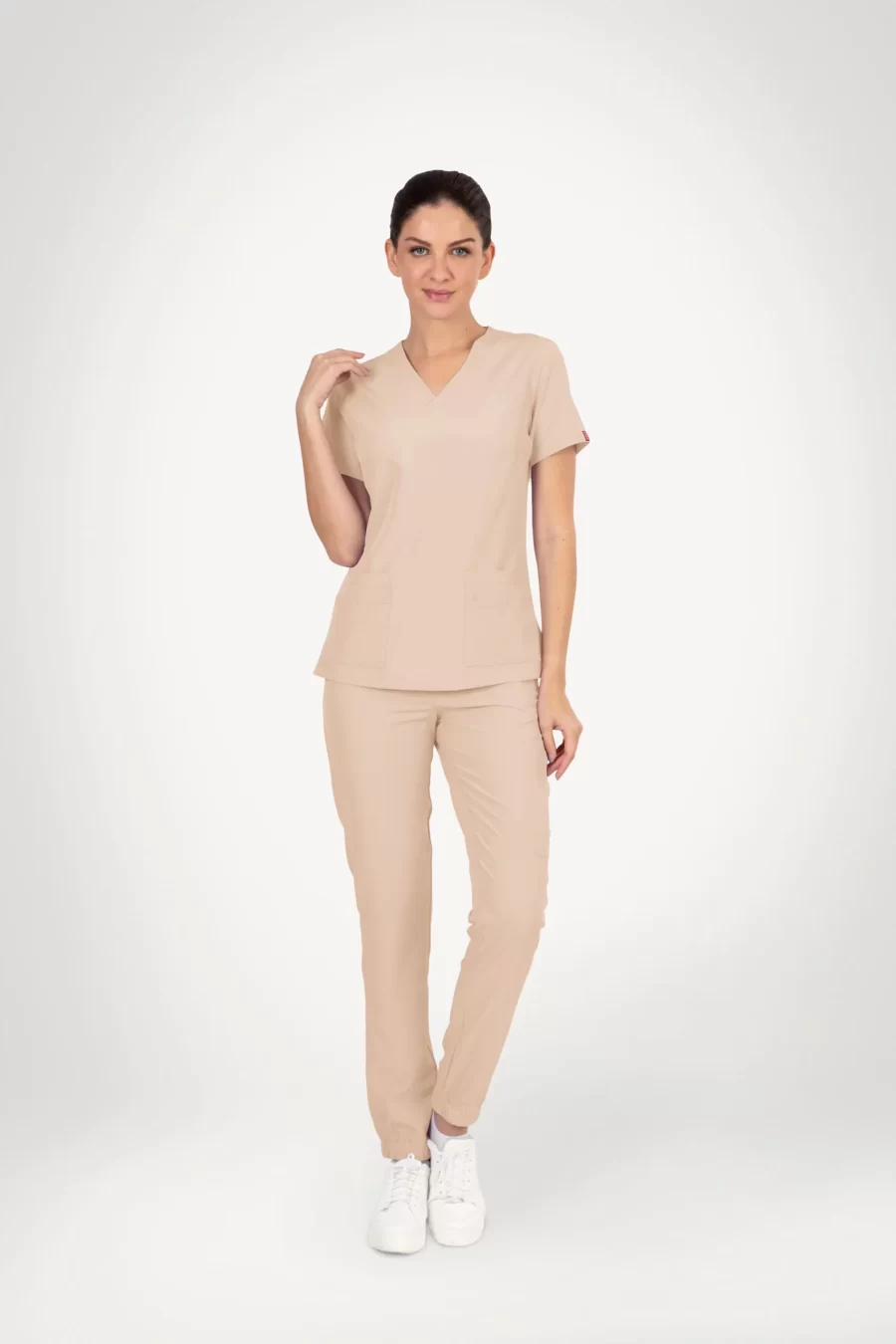 Scrub_Emerald_Mujer_beige_detalle